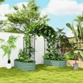 thumbnail image 2 of Outsunny Galvanized Raised Garden Beds with Arch Trellis, 2 of 10