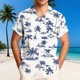 thumbnail image 2 of Stamzod Mens Hawaiian Shirt Short Sleeve Button Down Casual Beach Shirts Blue S, 2 of 6