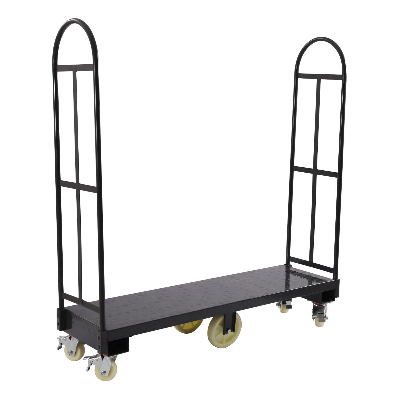 2000lbs Heavy Duty Steel Dolly U-Boat Utility Material Cart Platform Hand Truck