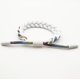 thumbnail image 1 of Pulsera holográfica reflectante con cordón de mano tejido de aleación para amantes del amor, 1 of 6
