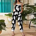 thumbnail image 2 of NordicNest Halloween Jumpsuits for Women One Piece Sleeveless Print Adjustable Strap Rompers Pants with Pockets Fashion Fall Clothes Party Outfits, 2 of 6