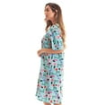 thumbnail image 2 of Just Love Short Sleeve Nightgown Sleep Dress for Women (Small, Aqua - Glam It Up), 2 of 3