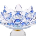 thumbnail image 3 of Artesanía de Cristal Budista, Portaves de Té de Loto, candeliere, Decoración para hogar Azul perfecl Portavelas de loto de cristal, 3 of 7