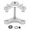 Silver, variant on 4 Degree Raked Triple Tree Kit for Honda Gold Wing 1500 GL1500 1988-2000 Trike Rake Kit EZ STEER