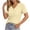Yellow, variant on AHTJRT Women's Sweater Short Sleeve V Neck Lightweight Cable Knit Spring Summer Breathable Work Business Casual Pullover Tops Pink L