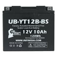 thumbnail image 2 of 3-Pack UB-YT12B-BS Battery Replacement for 2011 Triumph Thruxton 865 CC Motorcycle - Factory Activated, Maintenance Free, Motorcycle Battery - 12V, 10AH, UpStart Battery Brand, 2 of 5