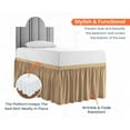 thumbnail image 2 of SGI Bedding Dorm Room Bed Skirt | Twin XL 32" Ruffled Microfiber Bed Skirt | Fade Resistant, Wrinkle Free, Anti-static, Decorative, Extra Storage Space, Clutter-Free | Taupe, 2 of 8