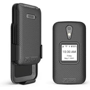 Case with Belt Clip for GreatCall Lively Flip, Protective Snap On Cover with Rotating Belt Clip Holster Holder Combo for GreatCall Lively Flip Phone Model: 4053S - Black