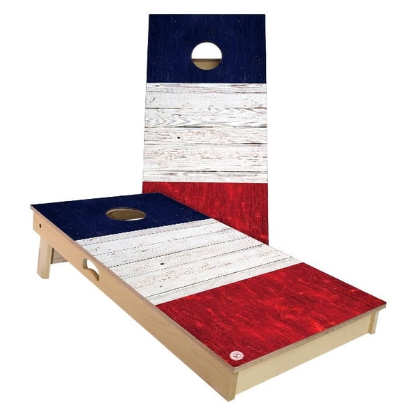 Skip's Garage | France Flag Backyard 2x4 Cornhole Board Set (24" x 48") | Includes (8) Bags Various Accessory Options