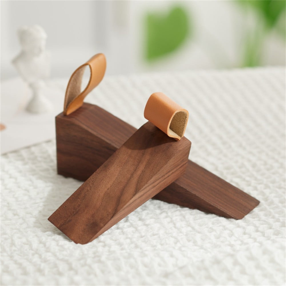 Solid Walnut Door Stop Door Stopper Personalized Wooden 