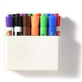 thumbnail image 7 of Magnetic Dry Erase Marker Holder 2 Pack White Wall Mount Whiteboard & Refrigerator Pen Organizer Plastic Stationery Storage Box for Office Home Metal Locker By HYG, 7 of 7