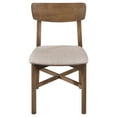 thumbnail image 2 of Rida Accent Dining Chair Set of 2, Gray Fabric, Dark Brown Hardwood, 2 of 6