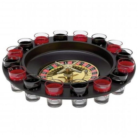 Maxam Shot Glass Roulette Drinking Game Set - 2 Balls and 16 Glasses