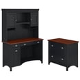 thumbnail image 1 of Fairview Computer Desk with Hutch and File Cabinet in Black - Engineered Wood, 1 of 8