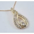 thumbnail image 4 of 2 Ct Round Cut Lab Created Diamond Womens Twisted Pendant 14K Yellow Gold Plated, 4 of 4