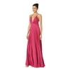 JILL JILL STUART Pleated Deep V Dress Raspberry