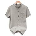 thumbnail image 1 of pstuiky camisetas de hombre, Camisa casual de manga corta para hombre, estilo bolos vintage, estilo playero cubano, con botones, para verano camisas casuales para hombre l, 1 of 4