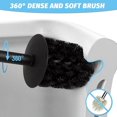 thumbnail image 3 of Toilet Brush and Holder Black for Bathroom Storage and Organization,Square Deep Cleaning Black Toilet Brush for Bathroom, 3 of 7