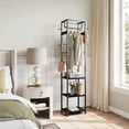 thumbnail image 6 of ELYKEN 71" Coat Rack, Metal Frame 3 Shelves 12 Hooks 1 Pack, Black, 6 of 11