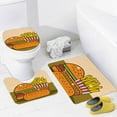 thumbnail image 2 of GZHJMY Bathroom Mat set of 3， fast food burger hot dog and french fries 3 Pieces Bath Mats Set for Bathroom, Vintage Style Non-Slip Washable Cover Floor Rug Decorations for Kitchen Bathroom Bedroom, 2 of 6