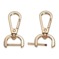 thumbnail image 1 of 0.6 Inch Swivel Clasp Hooks, 2 Pcs Detachable Snap Hook for Bag Strap Purse Lanyard DIY Craft Hardware, Light Gold, 1 of 7