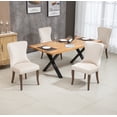 thumbnail image 5 of Set of 6 Wingback Upholstered Dining Chairs with Nailhead Trim, Fabric Side Dining Room Chairs with Tufted Button, Living Room Chairs for Home Kitchen Dining Room (Cream White), 5 of 8