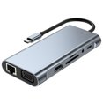 thumbnail image 2 of Estación de acoplamiento inteligente 11 en 1 Adaptador de concentrador USB3.0 PD 87W para computadoras portátiles Tablet Likrtyny Para estrenar, 2 of 7