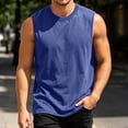 thumbnail image 3 of Mens Tank Top Summer Casual Loose Crewneck Vintage Wash Sleeveless Tee Shirt Lightweight Muscle Shirts, 3 of 5