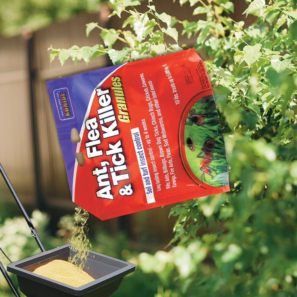 Bonide Ant, Flea & Tick Killer Granules - Insecticide, Ready to Use - 10 lb — Residential Use, Standard Application