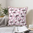 thumbnail image 4 of KLL Pineapple Flamingo Decorative Throw Pillow Covers Velvet Soft for Couch Sofa Bedroom Living Room Outdoor (No pillow core)- 16"x16", 4 of 5