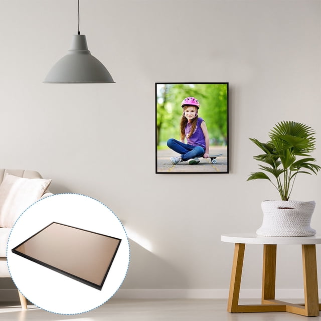 HAMPPLIES Aluminum Alloy Photo Frame in Black for Business License Or Elevator Advertising Display
