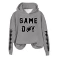 thumbnail image 4 of WEAIXIMIUNG Sweat à Capuche pour Femmes, Imprimé Football Baseball, Col Rond et Manches Longues, 4 of 4