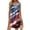 Red, variant on USA America Independence Day Women's Sun Dress USA Flag Graphic Casual T-Shirt Mini Sundresses with Pockets