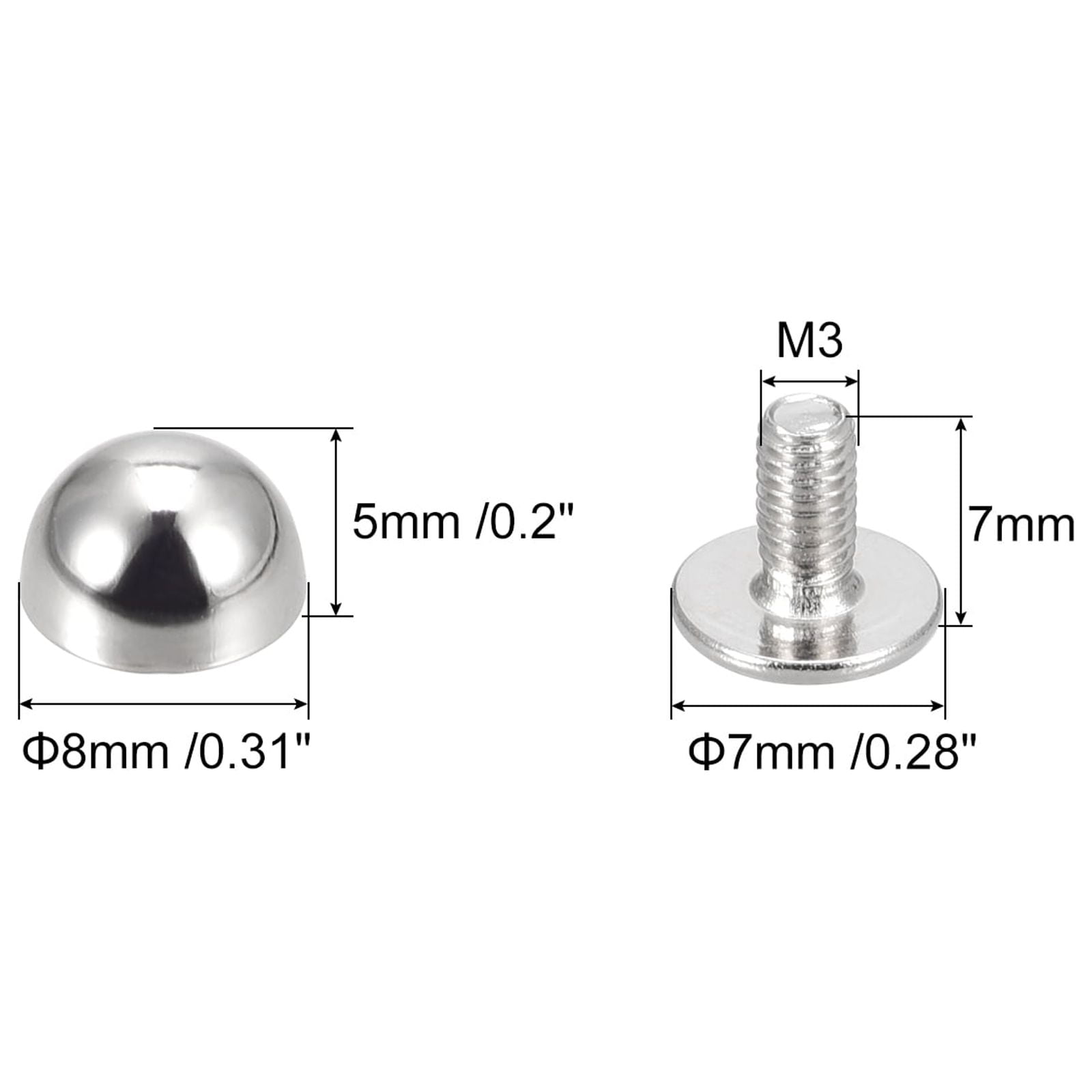 Round Screw Rivets - Assorted Sizes - Pkg of 10 – bringberry