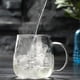thumbnail image 4 of 2X Taza de Té de 550ML con Filtro de Tapa, Tazas de Café Juego de Té Tazas Bebida de Cerveza Taza de Oficina Vaso de Bebida Transparente Taza de Vidrio Estilo Chino, 4 of 5