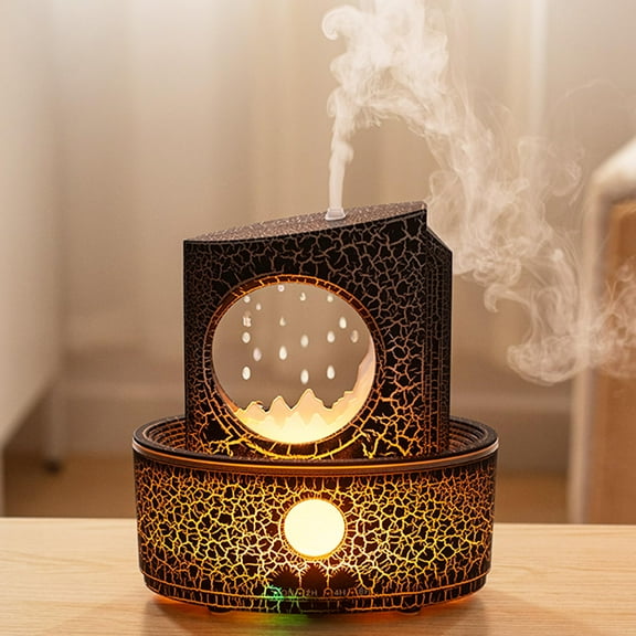 Aromatherapy Raindrop Diffuser & Humidifier, 3-in-1 Essential Oil Diffuser with 3 Color Changing Lights, 4 Timer Modes & Auto-Off, 300ml Quiet Ultrasonic Cool Mist Humidifier for Home, Office, Desk