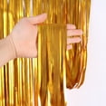 thumbnail image 5 of 2 Pack Metal Foil Matte Tassel Curtain Party Decor For Props Festive Celebration Party Decor, 1 x 2m, 5 of 5