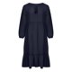 thumbnail image 4 of Vestido largo a media pantorrilla de manga larga suelto con cuello en V a la moda para mujer Fridja  yut6017, 4 of 8
