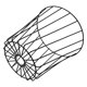 thumbnail image 4 of 1 cubo de basura de metal con forma de paraguas, contenedor de basura separador, sin tapa., 4 of 5