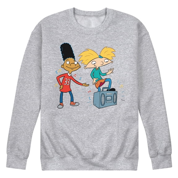 Hey Arnold! - HA Air Guitar - Men's Crew Neck Fleece Pullover