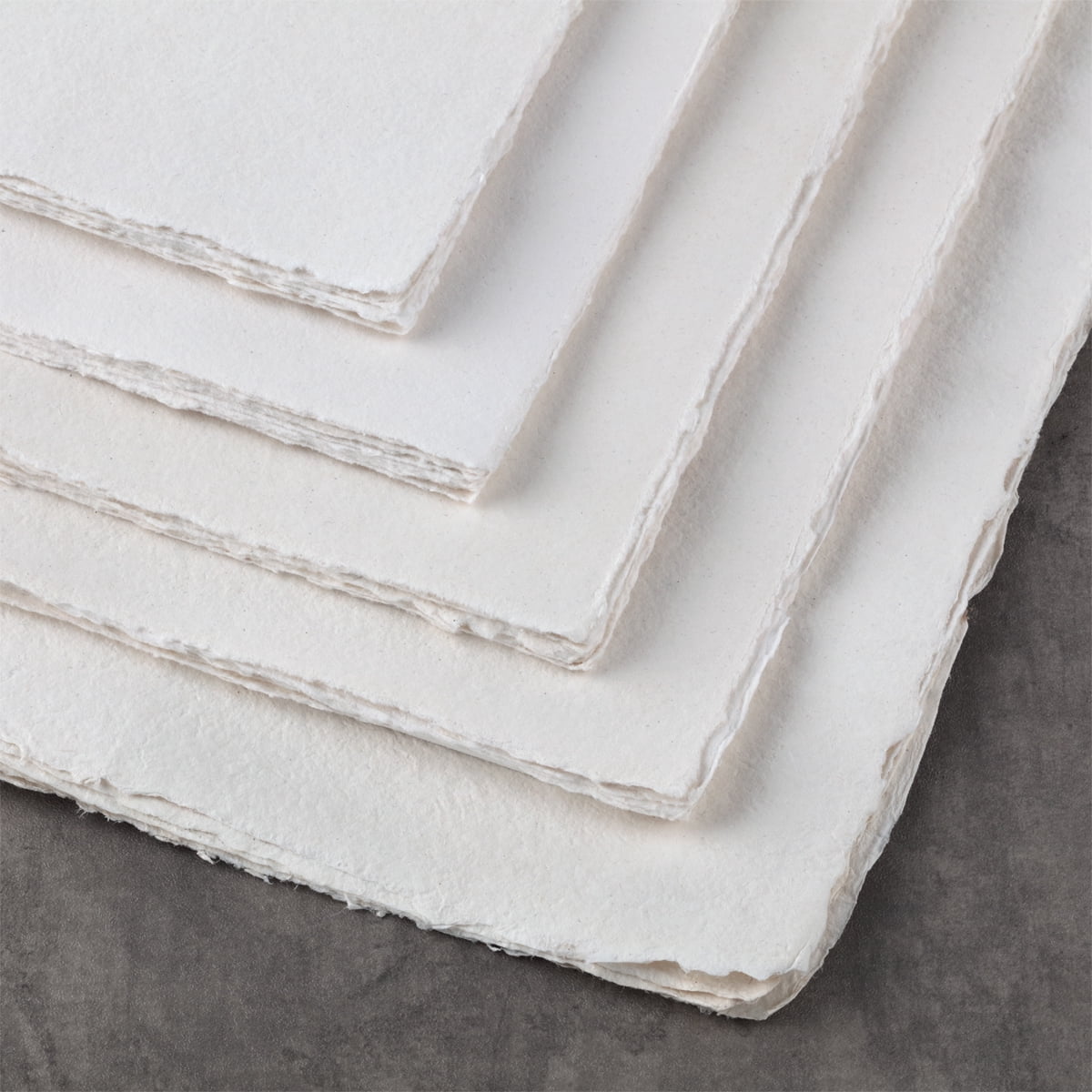 New York Central Handmade Watercolor Paper - 140lb, 22"X30" - 5 Packs of 5, 25 Total Sheets, Acid-Free 100% Cotton Rag, Cold Press, 4 Deckled Edges, Minimally Sized, Mixed Media Paper