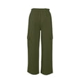 thumbnail image 6 of Joggers for Women Pants for Women Women's Pants Wide Leg Pant Drawstring Casual Corgo Trousers With Pockets Army Green Xxl, 6 of 6