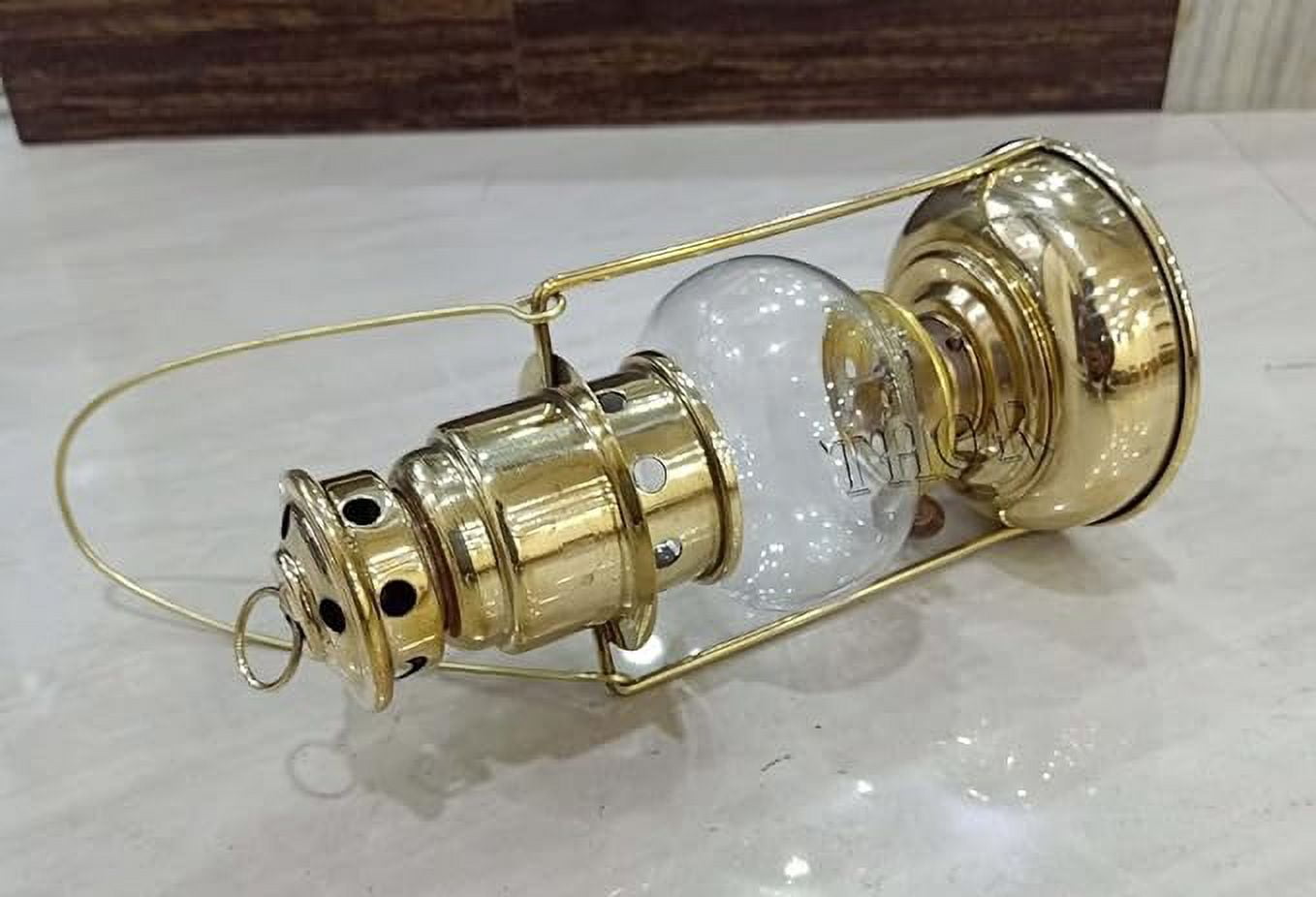Brass Mini Small Oil Lamp Lanterns for Home Decor 7" (Brass) Rustic Vintage Home Decor Gifts