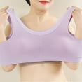 thumbnail image 5 of Women's Full Coverage Everyday Bra Comfortable Breathable Wirefree Wide Strap Plus Size No Underwire Bras for Older (XL, Purple), 5 of 7