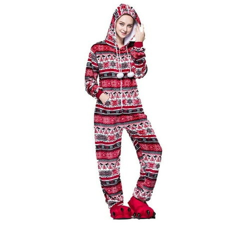

CoCopeanut Red Bird Zipper Kigurumi Pyjamas Onesie For Adults Women Men Snow Pajamas Hooded Soft Pijamas Christmas Cosplay Winter Sleepwear