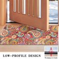 thumbnail image 3 of Red Pioneer Flower and Paisley Pattern Door Rugs,Washable Non Slip Door Mats Indoor,Decorative Door Mats,Entry Mat Indoor for Entrance,Bedroom,Kitchen,Bathroom,17"x30", 3 of 6