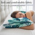 thumbnail image 5 of Blue Teal Leaves Pillow Covers 24"x36", Summer Botanical Watercolor Leaf Soft Brushed Microfiber Breathable Throw Pillow Covers, Decorative Pillowcase with Zipper for Couch Sofa Bedroom Living Room, 5 of 9