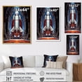 thumbnail image 4 of Designart "Reverent Rocketship II" Rocketship Floater Framed Canvas Art Print, 4 of 7