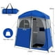 thumbnail image 3 of Costway Tienda de Ducha para Camping Dos Habitaciones Tienda de Privacidad Vestuario Portátil Carpa de Baño 210 cm x 106 cm x 222 cm Azul, 3 of 7