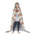 thumbnail image 3 of Honeii Christmas Santa Claus Print Poncho Cape, Cloak Coat, Snuggly Hooded Wearable Blanket, Hooded Cape For Teenagers,Halloween Costumes-, 3 of 7